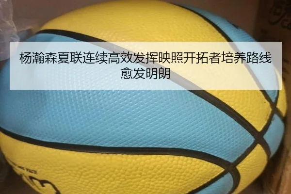 杨瀚森夏联连续高效发挥映照开拓者培养路线愈发明朗